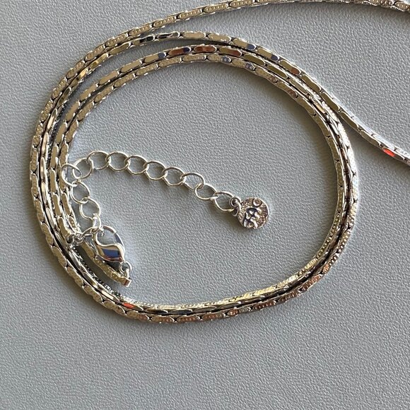 Silver Tone Long Crystal Leaves Pearl Drop Necklace - Picture 6 of 10